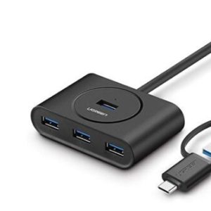 Bộ chia cổng USB 3.0/ Type C sang 4 cổng USB 3.0 UGREEN 40850 - Tốc độ truyền lên đến 5Gbps, đèn led hiển thị hoạt động