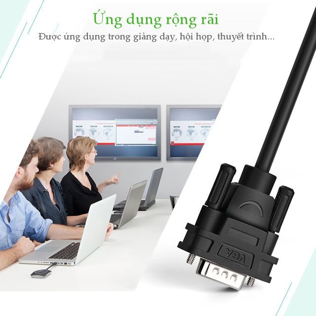 Cáp chia VGA 1 ra 2 UGREEN 40254 Hỗ trợ băng thông lên đến 250MHz