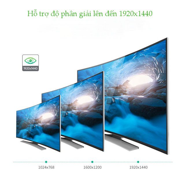 Cáp chia VGA 1 ra 2 UGREEN 40254 Hỗ trợ băng thông lên đến 250MHz