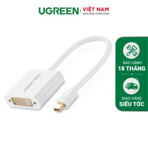 Cáp chuyển đổi Mini DisplayPort sang DVI-I (24+5) Converter UGREEN 10402 (màu trắng)