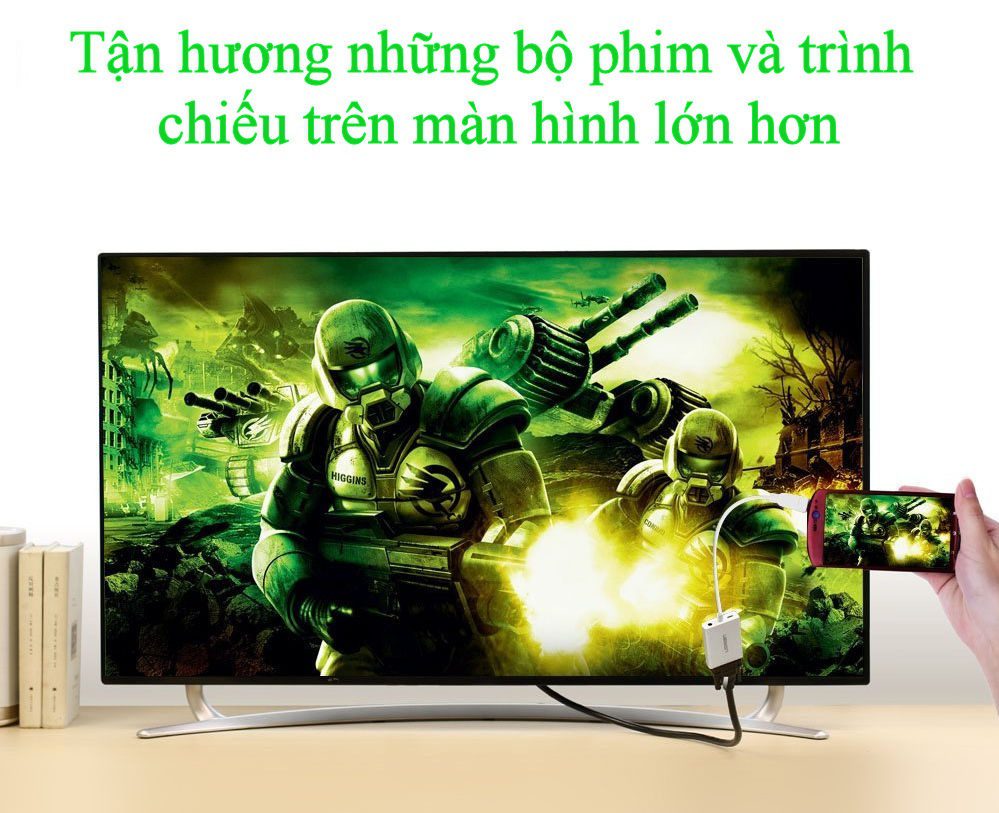 Dây chuyển đổi micro HDMI male to VGA female, Ugreen 40222 - dài 15cm