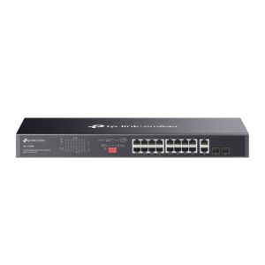 Omada 18-Port Gigabit Unmanaged Rackmount Switch with 16-Port PoE+ 1