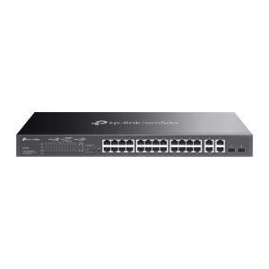 Omada 24-Port 10/100Mbps + 4-Port Gigabit Smart Switch with 24-Port PoE+ 1