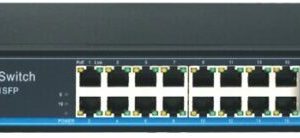 Switch 16 cổng PoE, 2 cổng uplink Giga, 1 cổng uplink, công suất 300Wat