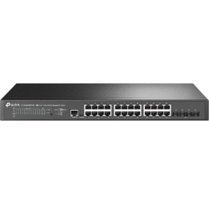 JetStream 24-Port 2.5GBASE-T and 4-Port 10GE SFP+ L2+ Managed Switch with 16-Port PoE+ & 8-Port PoE++  1