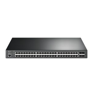 Switch Quản Lý L2+, JetStream 48-Cổng Gigabit và 4 Cổng 10GE SFP+ với 48 Cổng PoE+ 1