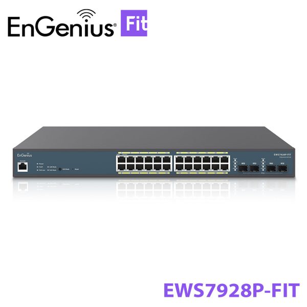 Switch Managed PoE Layer 2+ EnGenius EWS7928P-FIT | 24 GE PoE+ | 4 SFP | 240W