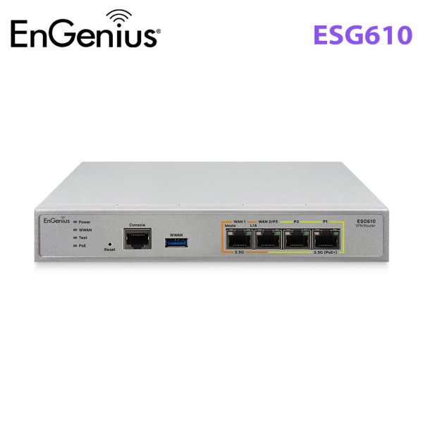 Cloud-Managed VPN Router EnGenius ESG610 | Dual-WAN 2.5G | VPN Site to Site